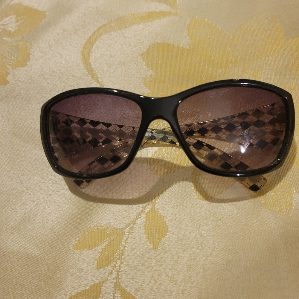Vintage  Foster Grant Argyle Pattern  Sunglasses "Moody"